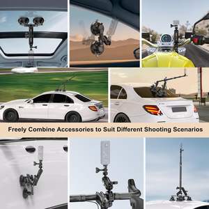 Soporte de Cámara de Acción para Automóvil con Ventosa de Alta Calidad, con <span class=keywords><strong>Palo</strong></span> <span class=keywords><strong>Selfie</strong></span> Extensible de Aleación de Aluminio de 110 cm para Cámaras DJI e <span class=keywords><strong>Insta</strong></span> <span class=keywords><strong>360</strong></span> - Product Image 5