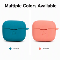 Étui en silicone souple coloré personnalisé de qualité alimentaire pour écouteurs, avec fermeture à pression, antichoc, compatible avec la charge sans fil pour TWS