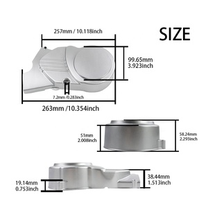 Cubierta de cárter de motor LINGQI de aluminio para estator, universal para motos de cross de 50cc, 70cc, 90cc, <span class=keywords><strong>110cc</strong></span>, 125cc - Product Image 3