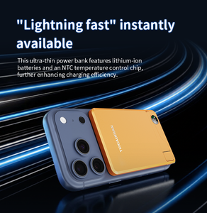 <span class=keywords><strong>Batterie</strong></span> <span class=keywords><strong>externe</strong></span> ultra-fine 10000 mAh 20W PD 15W avec charge <span class=keywords><strong>magnétique</strong></span> sans fil, support intégré, contrôle intelligent de la température, chargeur de voyage portable - Product Image 3