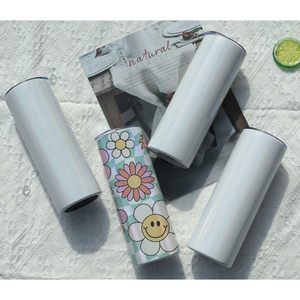 Gobelet à sublimation 20 oz Skinny Straight Glitter Blanks Lot de 25 avec couvercle individuellement - Product Image 3