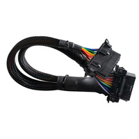 Haute Qualité OBD2 16Pin Mâle Double Femelle Y Splitter Câble D'extension 30cm Nylon 20AWG Full Core Universel Automobile Moto