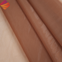 Tela de malla transparente de nailon suave y resistente para corsé, color piel desnuda, 30D, sin elasticidad, tipo Java Net Tulle, para forro de vestidos.
