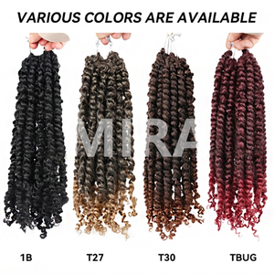 Mira Wholesale Nouvelle Collection Cheveux à Tresser au Crochet Pré-bouclés Pré-torsadés <span class=keywords><strong>Passion</strong></span> Twist Extensions de Cheveux Bouclés de Haute Qualité - Product Image 4
