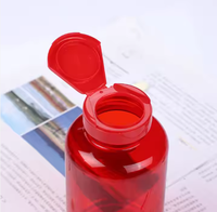 Couvercle de bouteille en plastique transparent rouge bouchon de capsulage de couronne anti-fuite capacité de Type à vis 400ml forme de cylindre pour l'utilisation de pilule de médecine