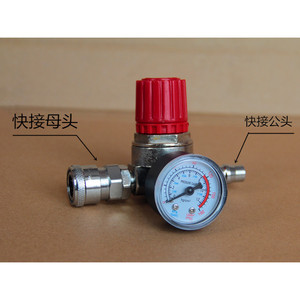 Válvula Reductora de Presión con Manómetro, Salida de 1/4 Pulgadas, Gas, Uso General Manual - Product Image 1