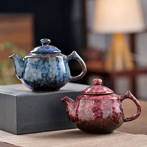 Théière en céramique de style Japandi traditionnel, théière en porcelaine émaillée Tianmu, petite théière pour la maison - Product Image 2