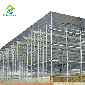 Kits de serre pour maison de culture de fleurs en verre trempé Venlo pour l'agriculture en plein air, résistant à la neige - Product Image 3