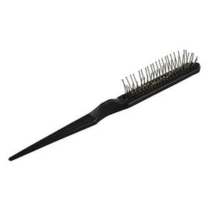 Peigne à cheveux professionnel, brosse à queue pointue, brosse à perruque noire, dents en acier, accessoires de barbier en plastique, peigne à perruque pour la <span class=keywords><strong>coiffure</strong></span>, outil de salon - Product Image 5