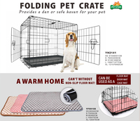 Caisse en métal noir pour chien, porte Durable, boîte pour chien, étanche, séparateur de casserole, panière extérieure, grand niche pliable pour chien