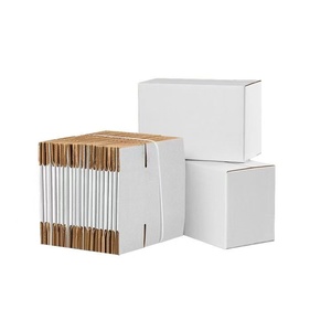 Fabrikgefertigte weiße Wellpappkartons im Großhandel – stapelbare und wiederverwendbare Umzugskartons, große Kartons mit Logo - Product Image 1