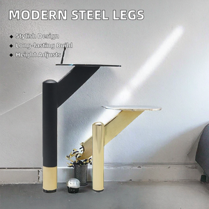 Patas de muebles de acero cónico moderno de alta resistencia, placa superior cuadrada para mesas, armarios, camas, Hoteles al aire libre, sala de estar, taller - Product Image 3