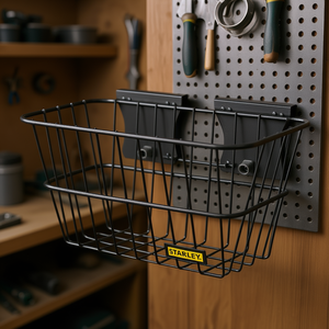 Panier de rangement mural Stanley en métal noir pour outils - Product Image 3