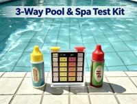 Kit de test pour piscine et spa, pH, chlore, brome, avec bouchon de sécurité pour bébé, flacons de réactifs de 20 ml pour bain à remous et piscine