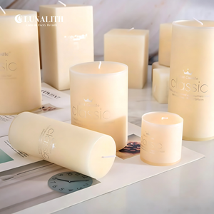 <span class=keywords><strong>Bougie</strong></span> de cire de colonne romantique classique blanche ivoire européenne pour la décoration de la maison sans fumée et insipide pour les mariages hôtels cire de <span class=keywords><strong>paraffine</strong></span> - Product Image 3