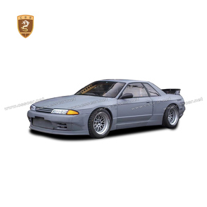 Kit de carrocería ancha con difusor delantero y trasero, alerón y aletas de guardabarros para Nissan <span class=keywords><strong>GTR</strong></span> <span class=keywords><strong>R32</strong></span>, mejora a kit de carrocería de fibra de vidrio Rocky-B - Product Image 2