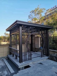 Tùy Chỉnh Ngoài Trời Trung Quốc Phong Cách Sân Vườn Trang Trí Nội Thất Cổ Kim Loại Gazebo Gian Hàng Vườn Nho Đơn Giản Giá Leo Núi Nho Nho <span class=keywords><strong>Trellis</strong></span> - Product Image 5