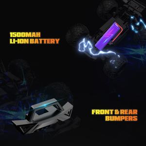 S636 Voiture télécommandée RC Monster Truck à l'échelle 1:14, 2.4G, électrique, 20KM/H, haute vitesse, 4CH, tout-terrain, 4WD, véhicule de course RC, coque en PVC - Product Image 5