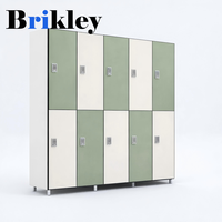 Casier compact étanche Brikley en HPL, résistant aux rayures et au feu, avec serrure électronique pour cloison de toilettes et panneau mural