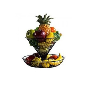 Wholesale Antique Conical <b>Table</b> Top Iron Wire Fruit <b>Basket</b> New Design Kitchenware Metal Fruit <b>Basket</b> in Circle Shape - Product Image 5