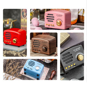 Factory Vintage Mini Radio BT42 RGB Light 5W FM Radio Rechargeable TF Card 1200mAh Portable for Home Office Party Decor - Product Image 4