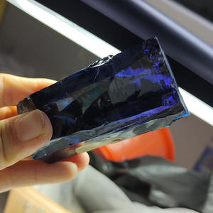 แซฟไฟร์บลู ซินเธติกคิวบิกเซอร์โคเนีย แบบหยาบ ไม่เจียระไน วัตถุดิบพลอย CZ สำหรับทำอัญมณีแบบเม็ดเดี่ยว - Product Image 4