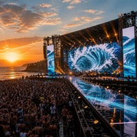 Layar LED Sewa Panggung Luar Ruangan P2.9 500x500mm, Video Wall Refresh Rate Tinggi, Pantalla LED untuk Acara Konser