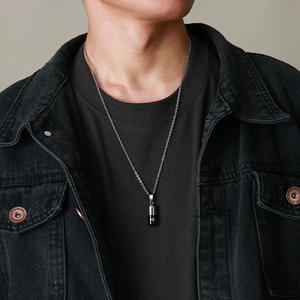 Acero hombres cápsula encanto collares chapado en oro colgantes Doctor Acero inoxidable medicina diseño colgante collar Hip Hop joyería - Product Image 3