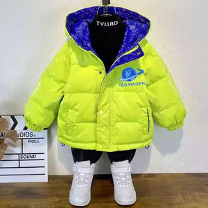 Usine en gros enfants veste d'hiver filles imperméable moelleux brodé veste capuche détachable fermeture à glissière <span class=keywords><strong>pas</strong></span> <span class=keywords><strong>cher</strong></span> épais manteau - Product Image 6