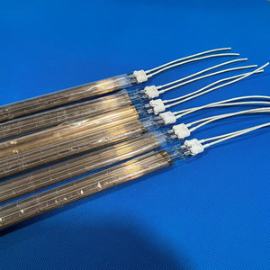 Rema 400V 6400 Wát <span class=keywords><strong>Twin</strong></span> Ống sóng ngắn <span class=keywords><strong>Halogen</strong></span> IR nóng với vàng phản xạ thạch anh hồng ngoại sưởi ấm đèn cho mực in - Product Image 1