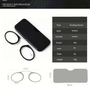 Gafas de Lectura Redondas Portátiles Unisex de Moda 2025 con Estuche, Clip para Teléfono, Mini Clip para la Nariz - Product Image 6