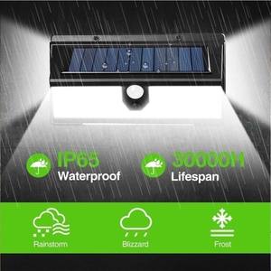 Lampes solaires murales 190 LED, extérieur IP65, lampe solaire murale avec détecteur de mouvement PIR, lampadaire solaire étanche, lumière murale de jardin - Product Image 3