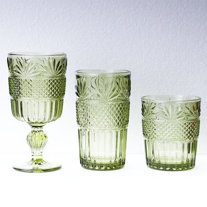 Gobelet en verre vert jade, fourni par l'usine, pour l'Amérique du Nord/le Moyen-Orient - Solution tout-en-un pour bistro/brunch/hôtel/restaurant - Product Image 3