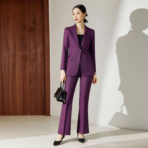 Nouveau design de <span class=keywords><strong>tailleur</strong></span>-<span class=keywords><strong>pantalon</strong></span> classique à manches longues à vendre ensemble de vêtements de travail formels pour femmes - Product Image 3