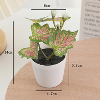 Plantes vertes artificielles de haute qualité en pot, fleurs artificielles décoratives pour salon, mini bonsaïs, ornements, pots de plantes en plastique