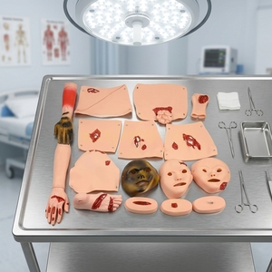 <span class=keywords><strong>Kit</strong></span> de 16 Modules de Simulation de Plaies Humaines : Brûlures, Lacerations, Fractures, Amputations, Plaques Cutanées, Masques et Modèles d'Extrémités - Product Image 4