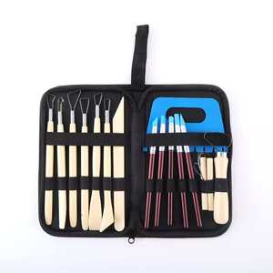 15pcs Polymer Clay Modeling Sculpting Tools Set Pottery with Air Dry Ball Stylus Dotting