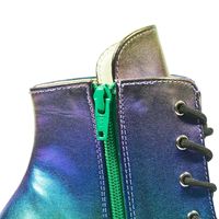 Chaussures de pole dance à talon aiguille de 20 cm, à 8 trous, couleur unie, avec lacets avant et fermeture éclair latérale en caoutchouc