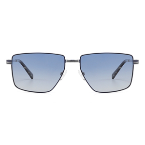 Lunettes de soleil rectangulaires en métal, monture intégrale, teinte bleue, protection UV400, unisexe, pour l'extérieur, style mode - Product Image 6