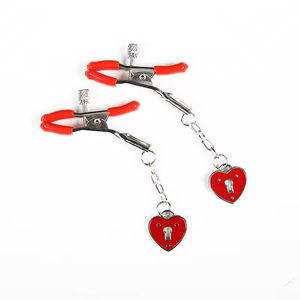 Metal heart breast clip <b>SM</b> sex toy breast clip couple training flirting breast clip adult <b>product</b> dropshipping - Product Image 3