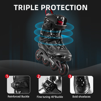 PAPAISON Nouvelle Arrivée Patins à Roulettes de Slalom Intégrés Renforcés en Alliage d'Aluminium CNC avec Roues en PU, Roulements ABEC-7, Dureté des Roues 90A