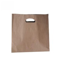 Sacs en papier kraft personnalisés en gros, 100 % recyclables, écologiques, avec poignée découpée et votre propre logo