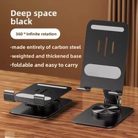 Support de refroidissement multifonctionnel rotatif en métal, support de bureau pliable pour diffusion en direct, support portable pour tablette et téléphone