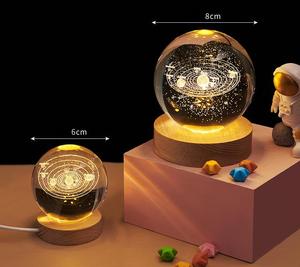 3D <span class=keywords><strong>Laser</strong></span> USB Charge Glow <span class=keywords><strong>Touch</strong></span> Control LED Glas Kristall kugel Geschenk Nachtlicht für Schlafzimmer Home Party Hochzeits dekoration Geschenke - Product Image 2