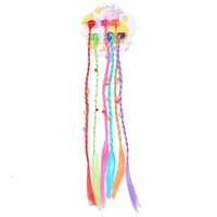Perruque arc-en-ciel pour enfants tresse 6 couleurs petite griffe de cheveux queue de cheval Extension de cheveux synthétiques pinces à cheveux métal Durable pour les enfants