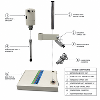 Machine de laboratoire de bureau pour dispersion et homogénéisation, mélangeur à cisaillement élevé, émulsifiant pour la préparation d'échantillons cosmétiques et chimiques, et la recherche