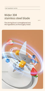 6 ब्लेड पोर्टेबल इलेक्ट्रिक बेबी फ़ूड मेकर फल सब्जी मांस ग्राइंडर फ़ूड प्रोसेसर मिनी ब्लेंडर - Product Image 5