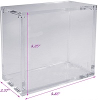 Vente en gros de jouets stockage conteneur organisateur clair acrylique magnétique vitrine pour Collection ETB cartes à collectionner
