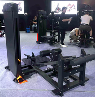 Machine 2-en-1 pour Squat et Soulevé de Terre, pour l'entraînement des fessiers et des ischio-jambiers, usage commercial, à charge par poulies avec doubles poignées