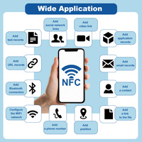 Etiqueta NFC Personalizada Impermeable de 13.56MHz con 1K de Memoria, Etiqueta NFC de PET de 18mm de Diámetro, Etiqueta RFID para Trazabilidad de Productos